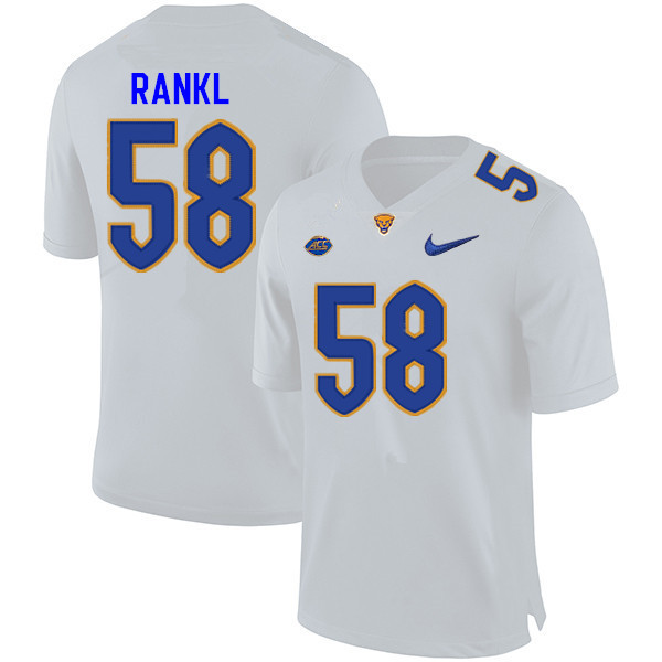 Men #58 Terrence Rankl Pitt Panthers College Football Jerseys Sale-White